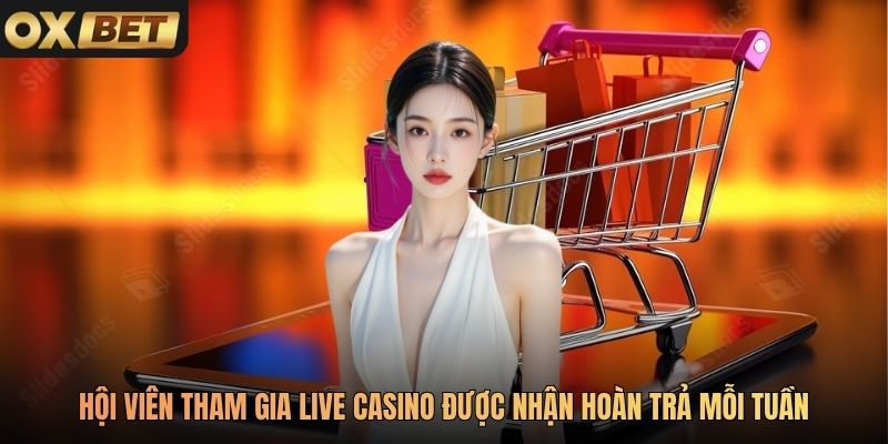 Hội viên tham gia Live Casino được nhận hoàn trả mỗi tuần